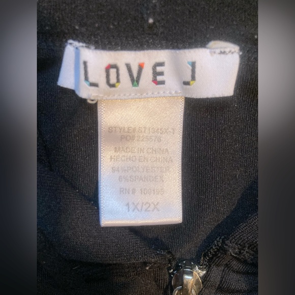 Love J black Zip-Up Hoodie 1x/2x - Picture 4 of 5